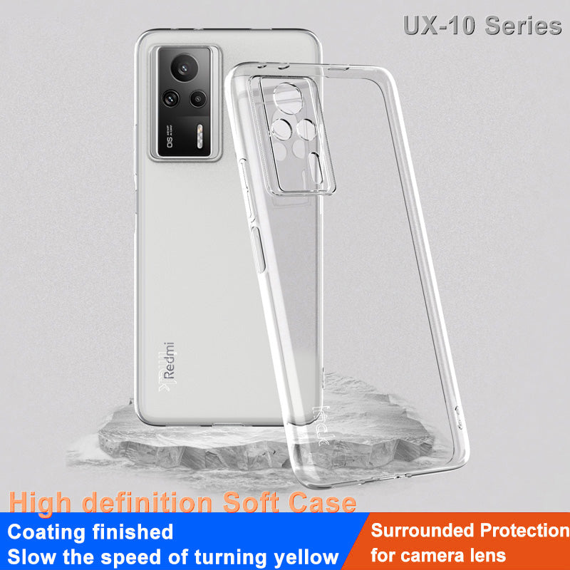 IMAK UX-10 Series for Xiaomi Redmi K60E 5G Transparent Soft TPU Smartphone Case Anti-fall Phone Back Cover IMAK UX-10 Series for Xiaomi Redmi K60E 5G Transparent Soft TPU Smartphone Case Anti-fall Phone Back Cover